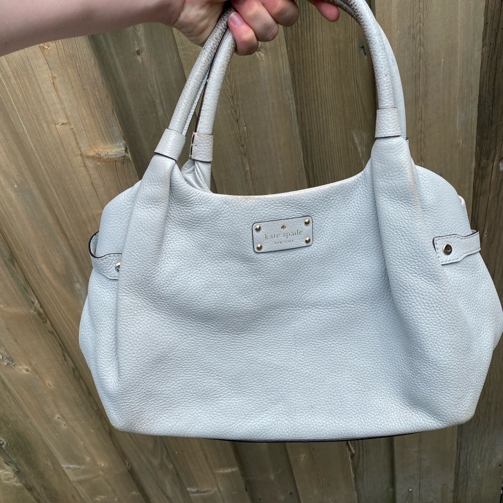 Kate Spade Baxter Street Tote Bag Purse Gray - Picture 7 of 11